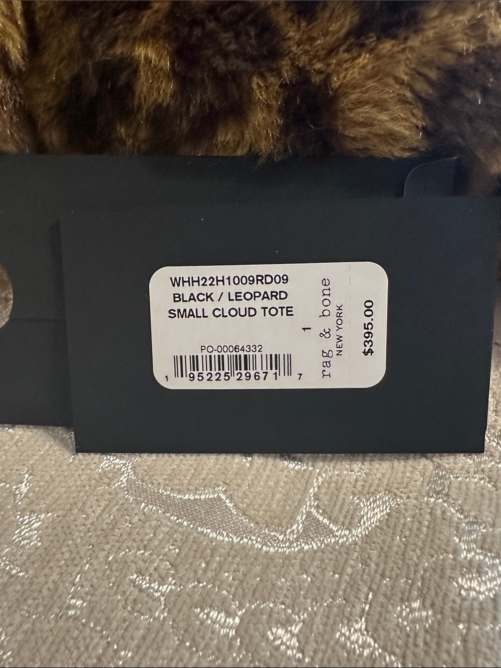 rag & bone Leopard Print Faux Fur Small Tote in Brown and Black - Picture 2 of 6